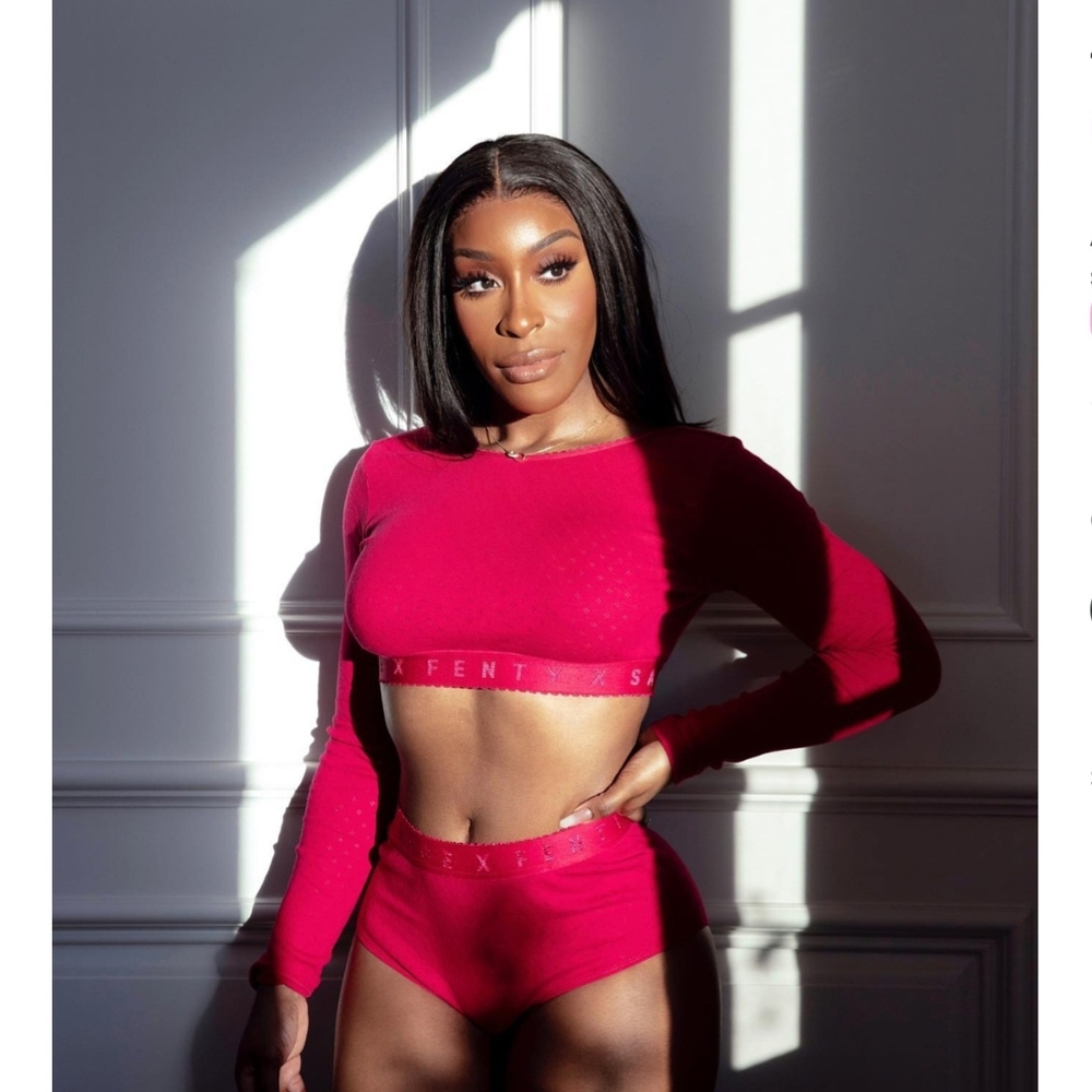 Sz. Lrg. Savage X Fenty Cotton Jersey Crop Top